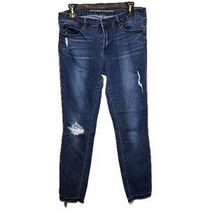 Articles Of Society Navy Distressed Skinny Jeans